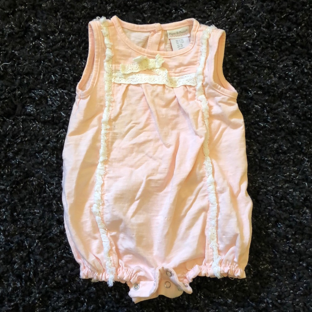 Pink Bubble with Cream Lace Detail
